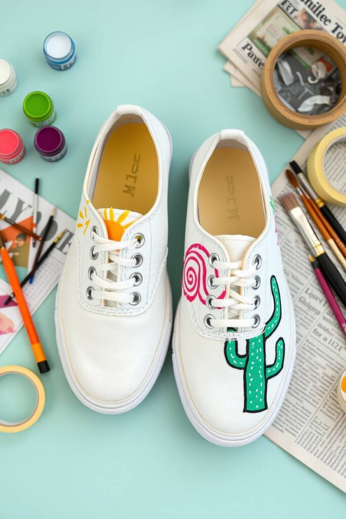 Painted Canvas Shoes
