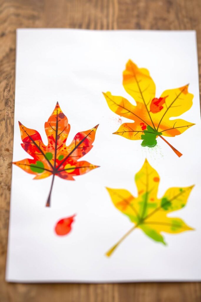 Painted Leaf Prints