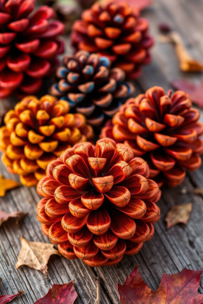 Painted Pinecones