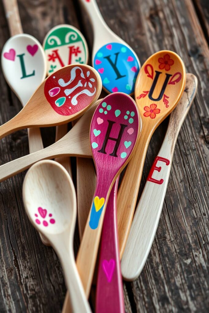 Painted Wooden Spoons
