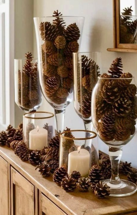 Pinecone and Acorn Accents