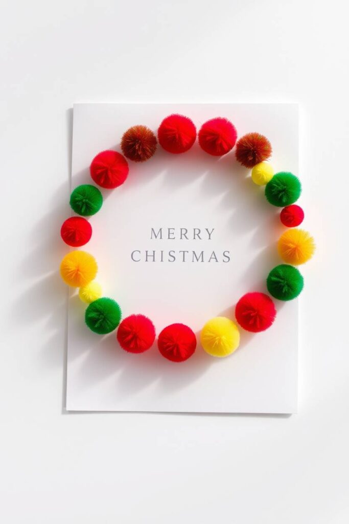 Pom-Pom Wreath Card