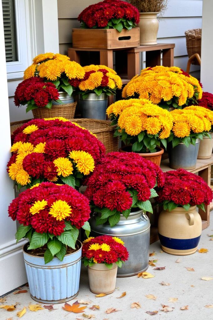 Potted mums