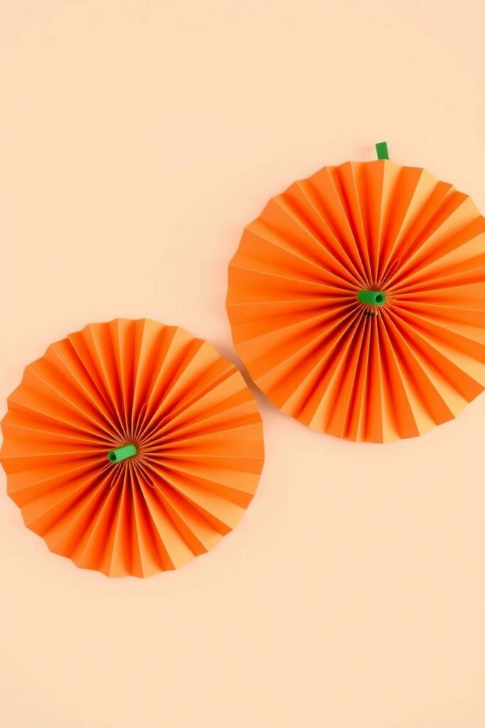 Pumpkin Paper Fans