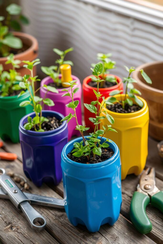 Recycled Bottle Planters