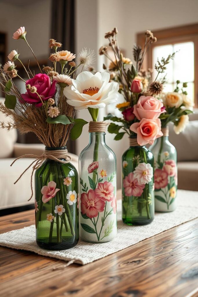 Recycled Bottle Vases