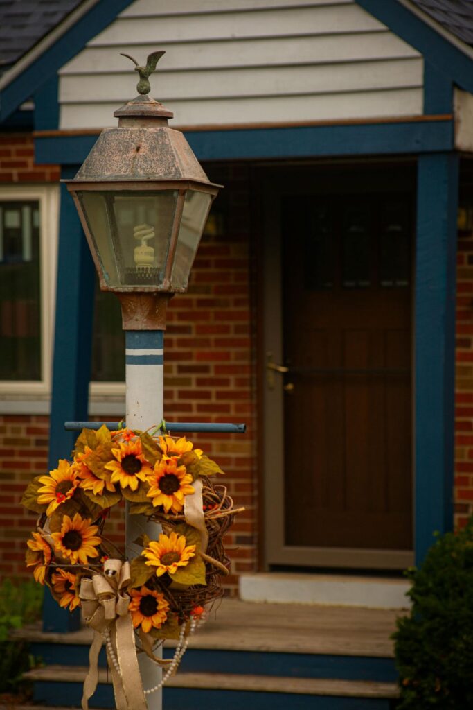 Sunflower and Ribbon Wreath
