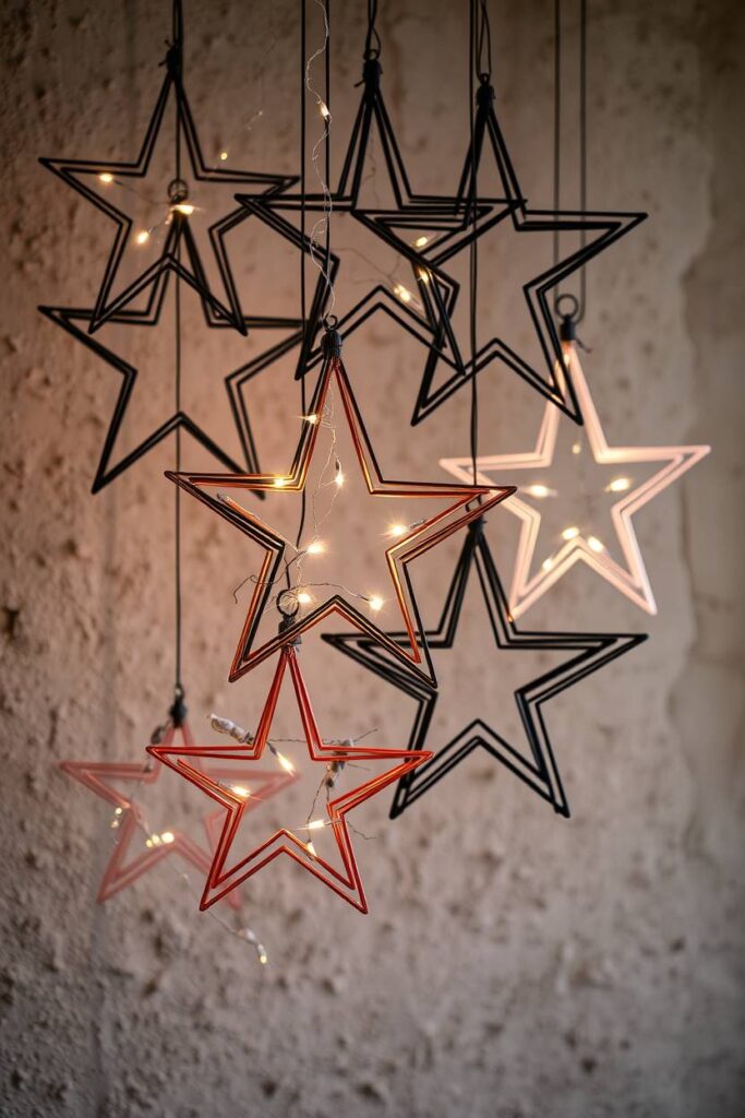 Wireframe Star Decorations