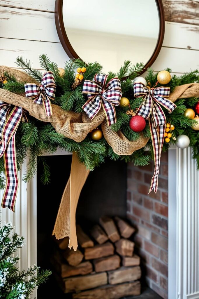 Burlap and Ribbon Decorations