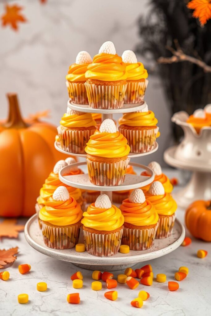 Candy Corn Cupcakes