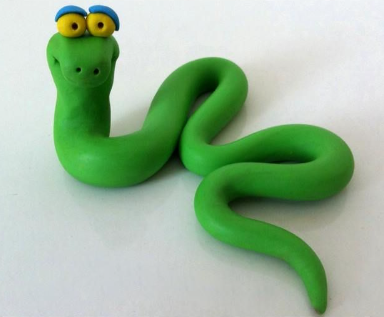 Cartoon Snake with Googly Eyes