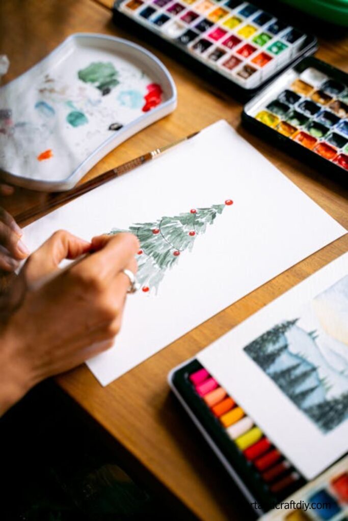 Christmas Tree Watercolors