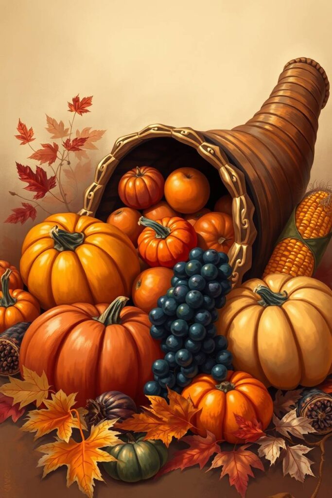 Cornucopia Harvest Scene