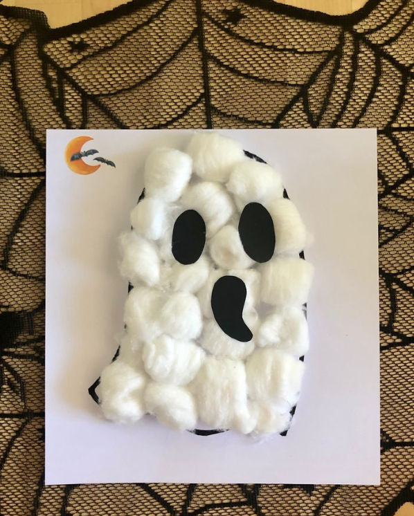 Cotton Ball Ghosts