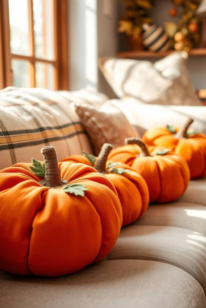 Fabric Pumpkin Pillows