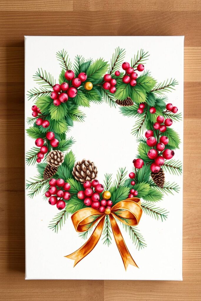 Festive Wreath Paintings
