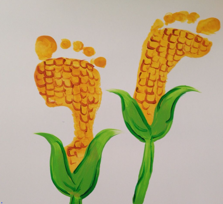 Footprint Corn Painting