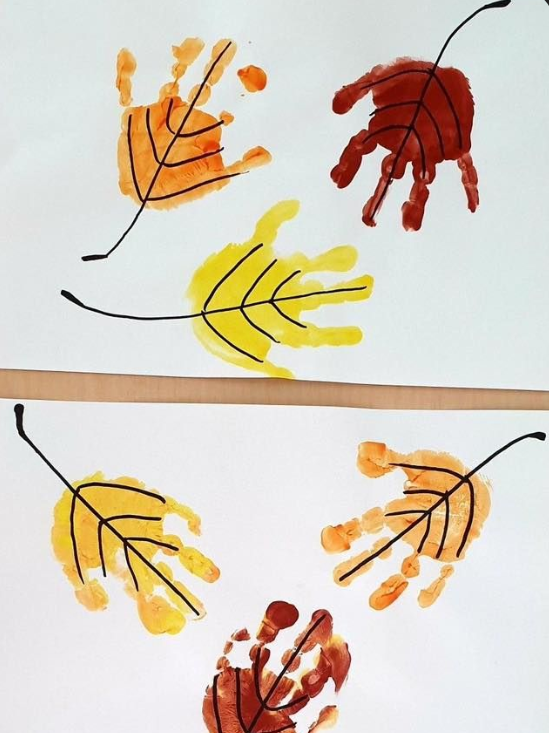 Handprint Autumn Leaves