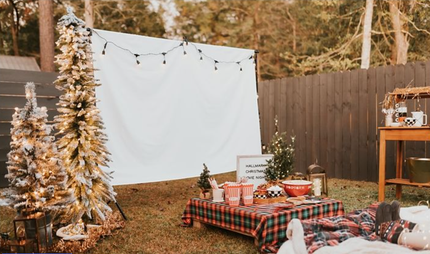 Hay Bale Movie Night