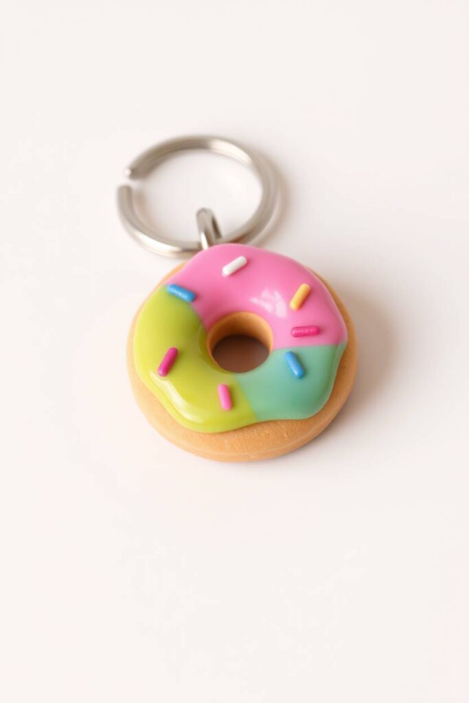 Mini Donut Keychain