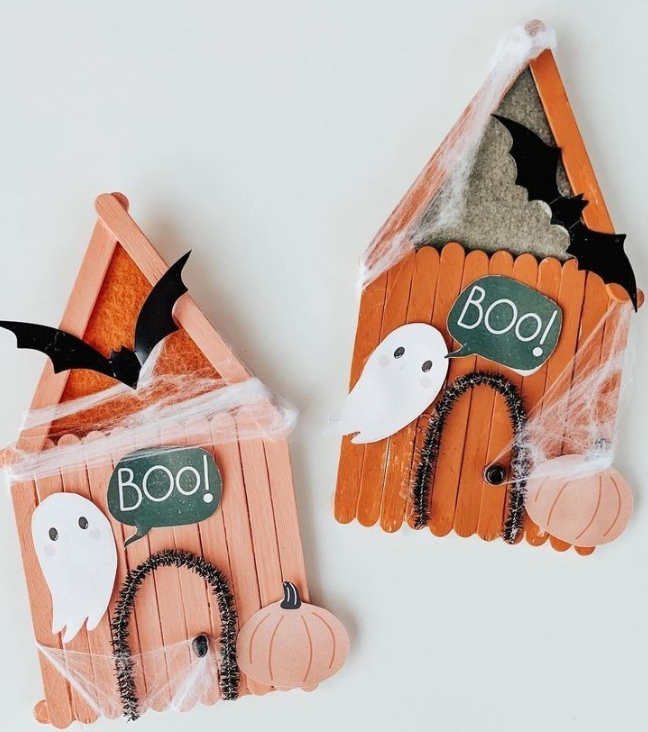 Popsicle Stick Haunted Houses