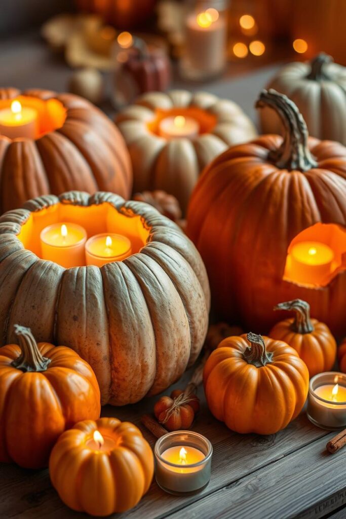 Pumpkin Candle Holders