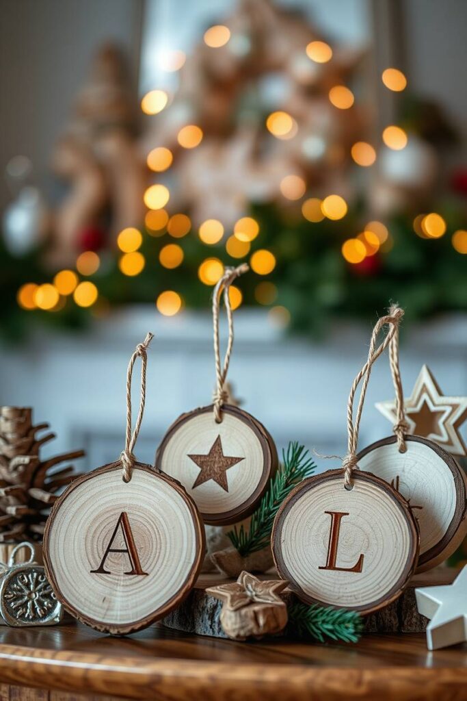 Rustic Wooden Ornaments
