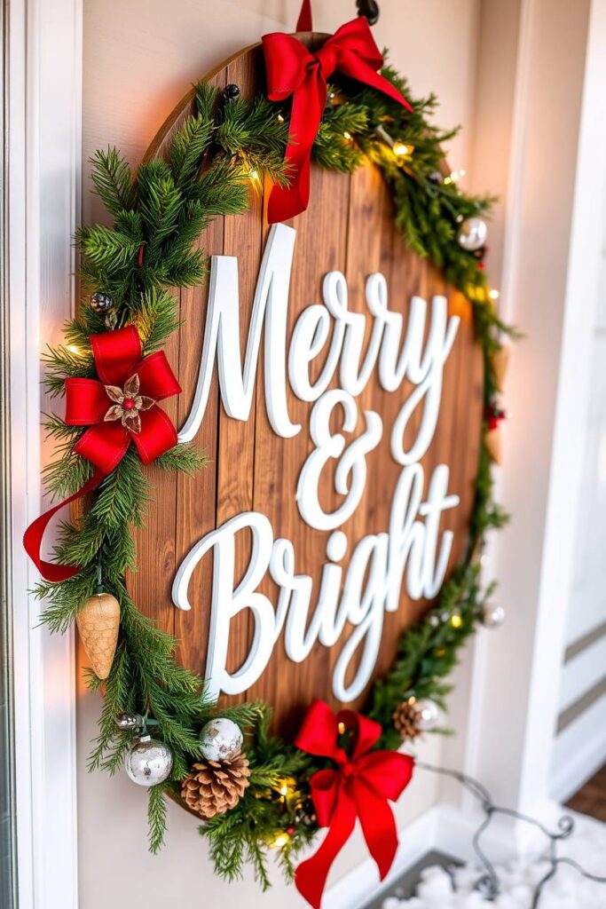 Rustic Wooden Welcome Sign