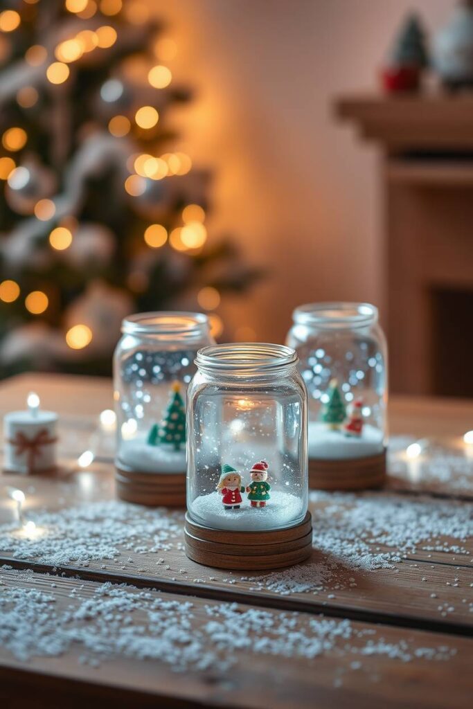 Snow globe jars