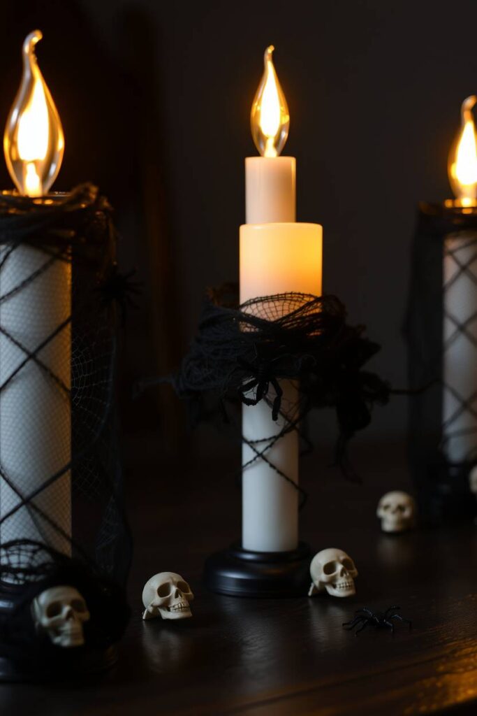 Spooky candle holders