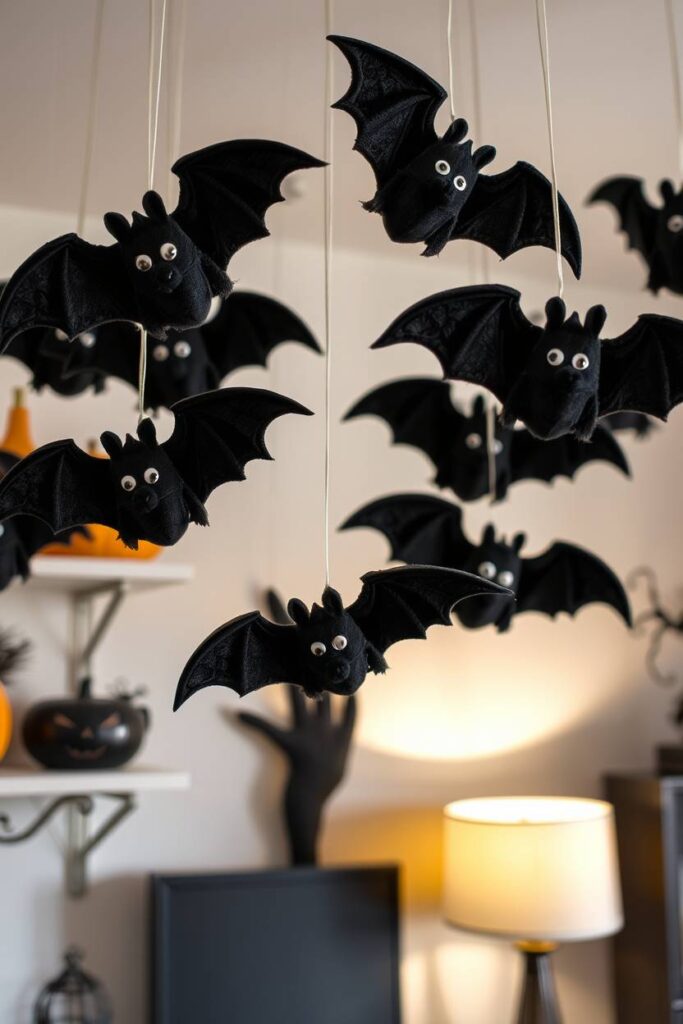 Spooky Fabric Bats
