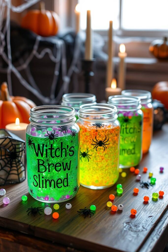 Spooky Slime Jars