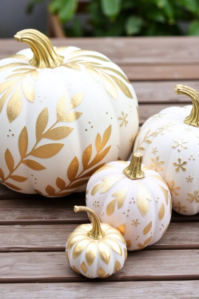 Stenciled Pumpkins