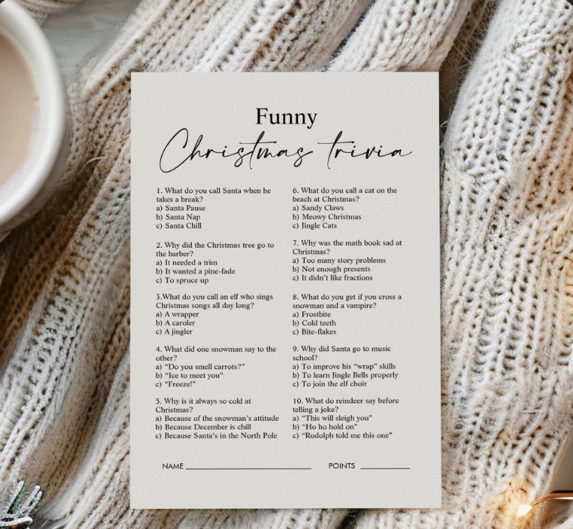 Christmas Trivia Quiz