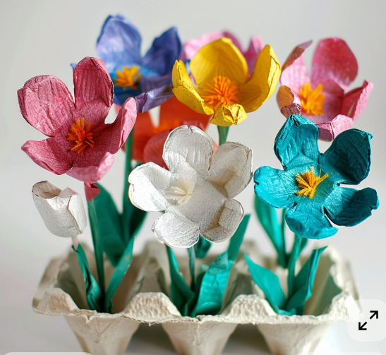 Egg Carton Flowers