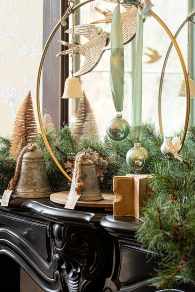 Fresh Greenery Mantel Decor