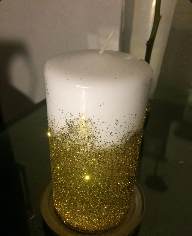 Glittery Candle Centerpieces