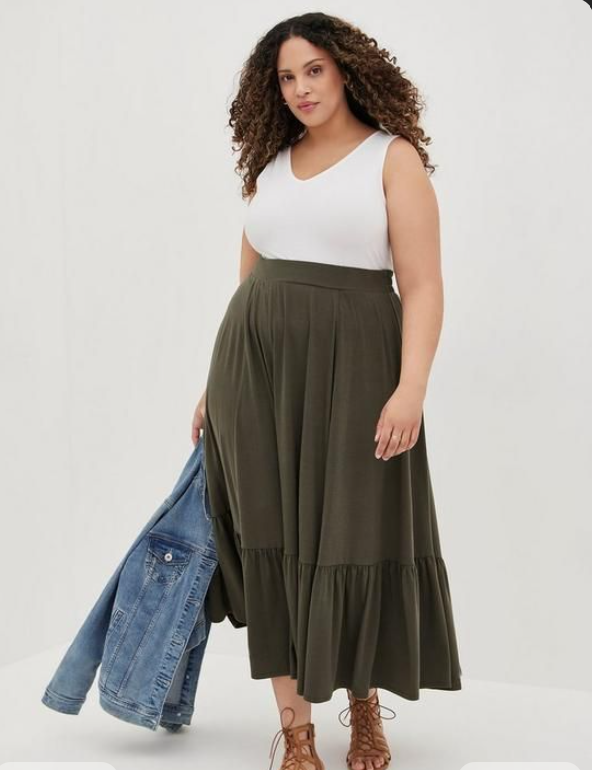 High-Waisted Skirt with Crop Top