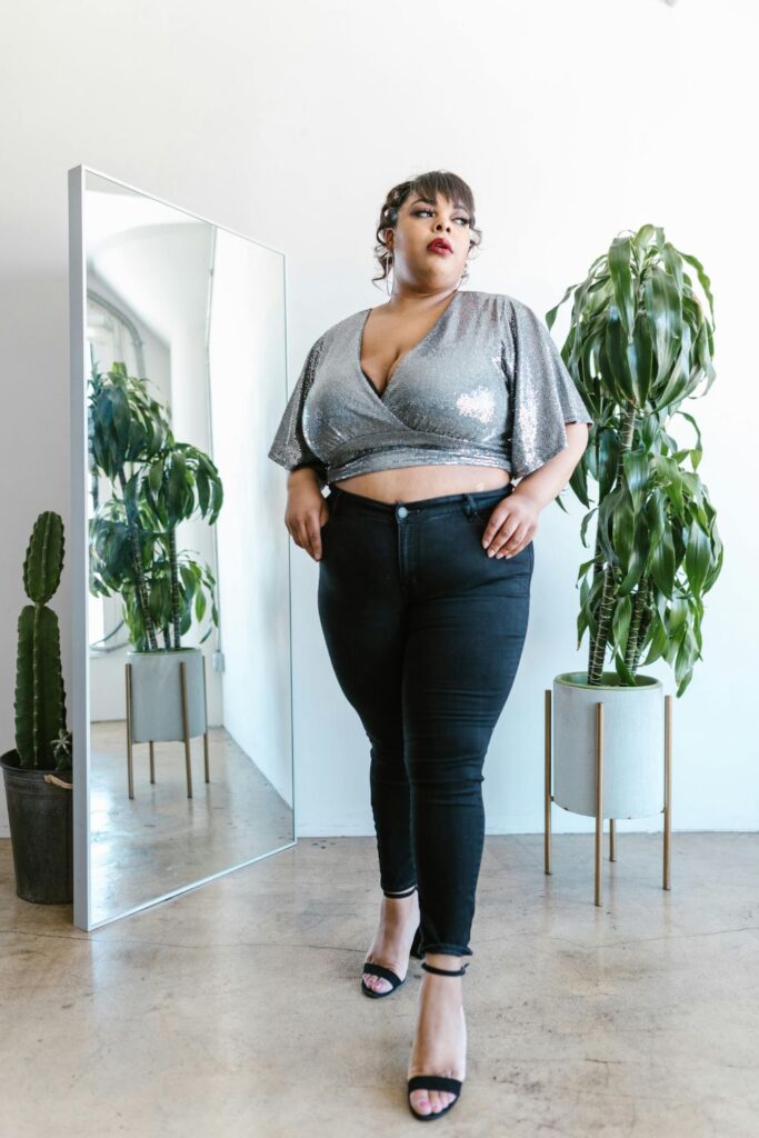 Peplum Top with Skinny Jeans