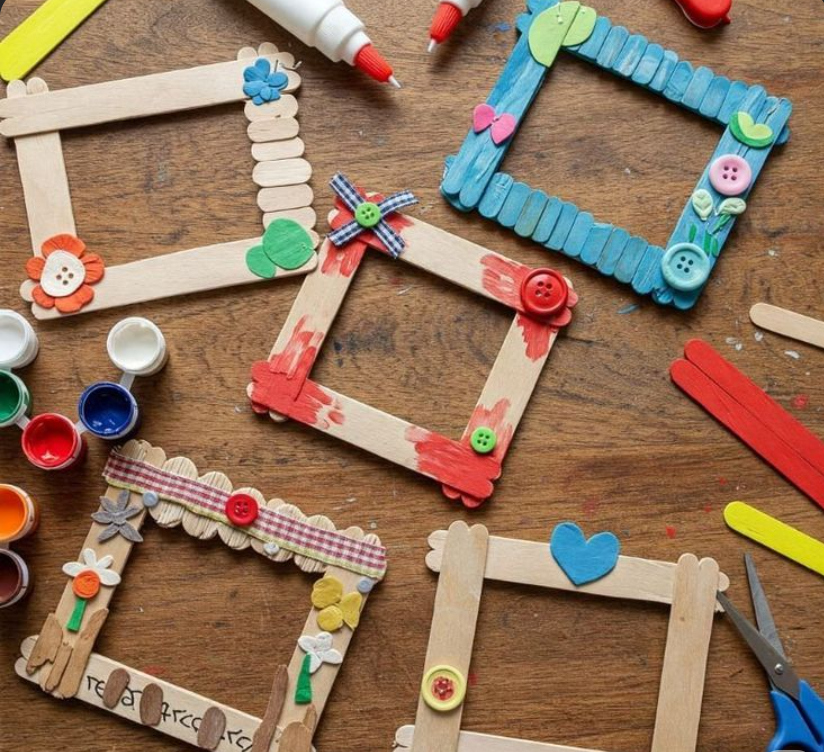 Popsicle Stick Photo Frames
