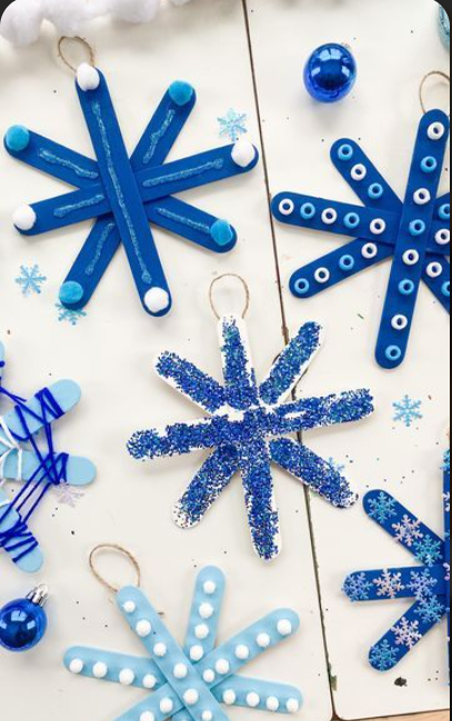Popsicle Stick Snowflakes