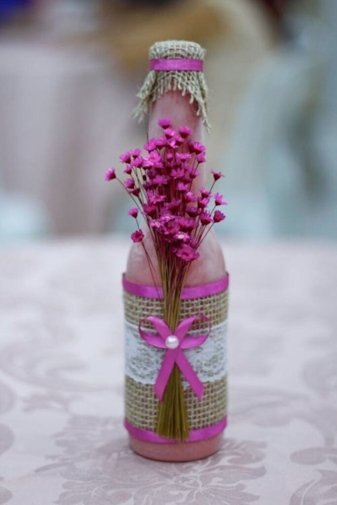 Recycled Bottle Centerpieces