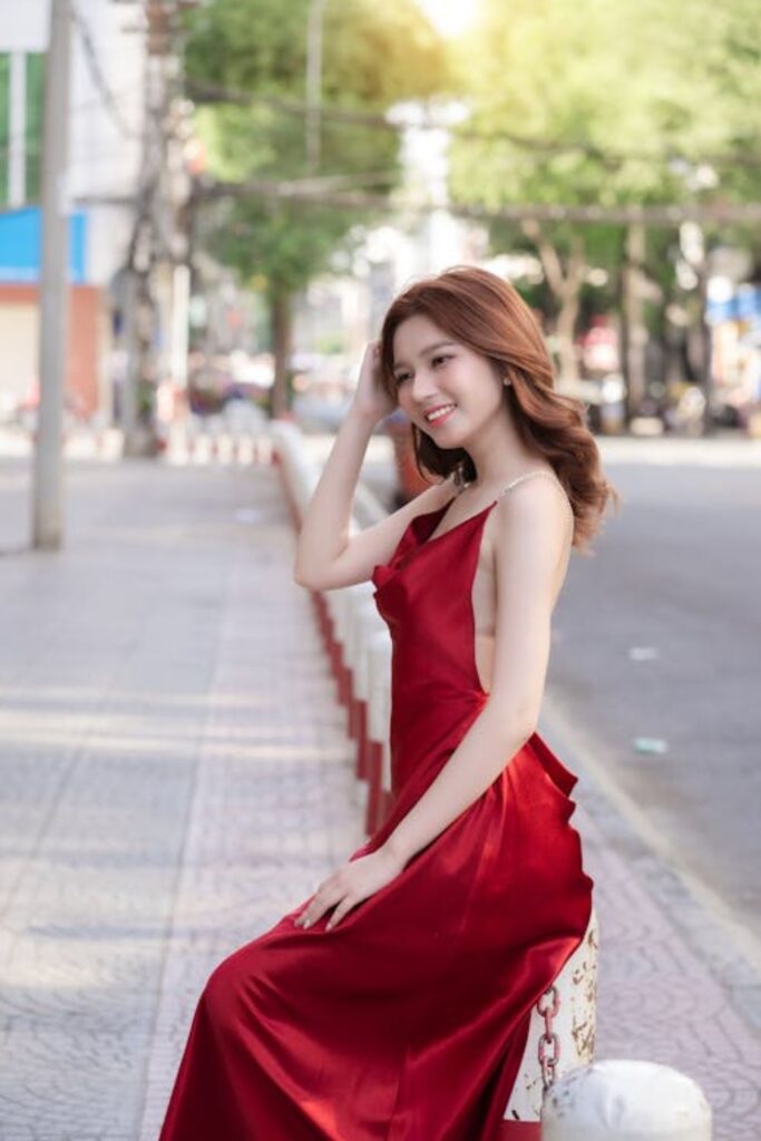 Backless Satin Dress