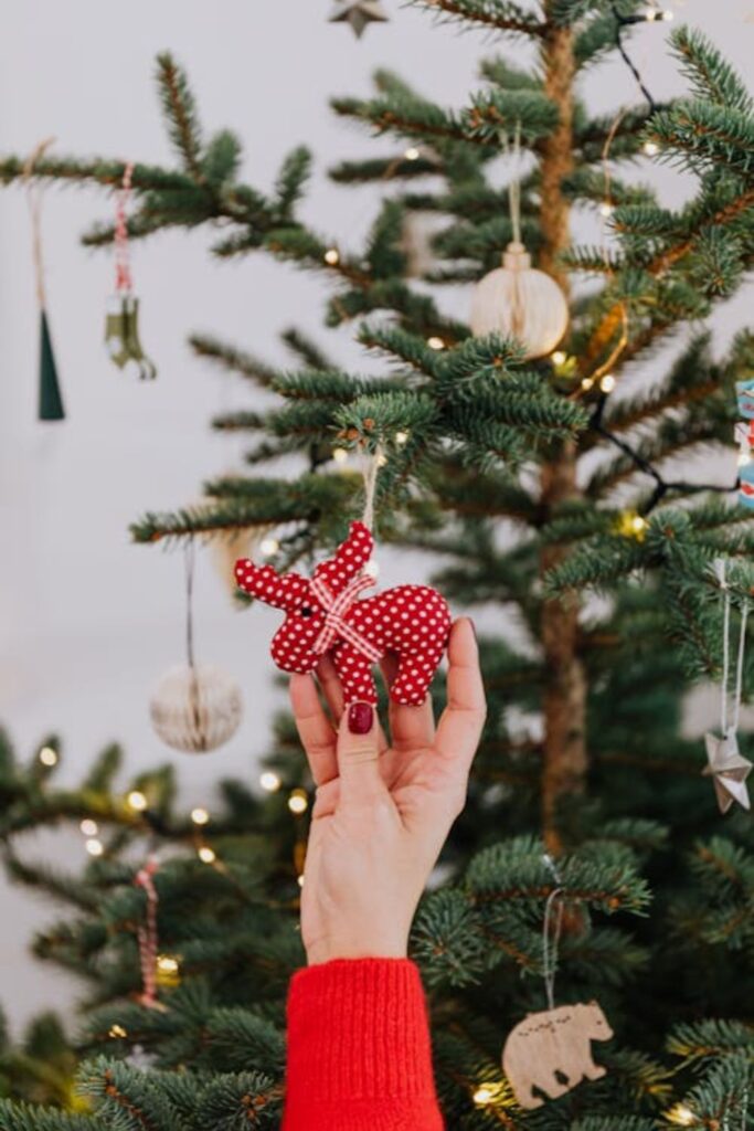 Christmas ornament decorating
