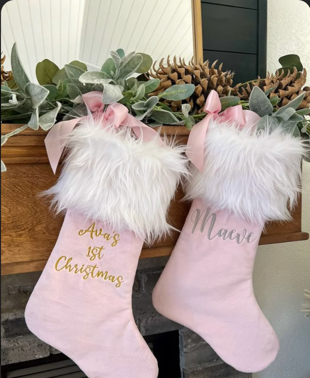 Pink Christmas Stockings