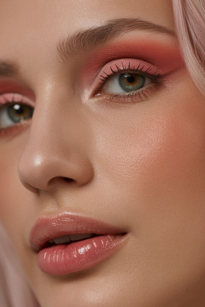 Soft Romantic Rosy Makeup