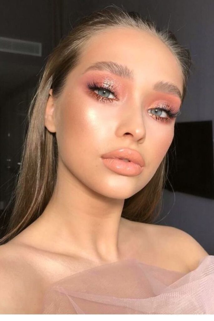 Glossy Pink Valentine Makeup