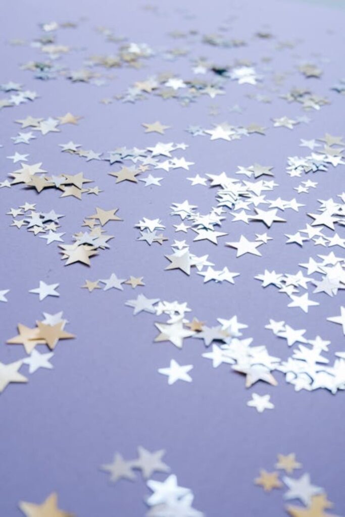 Metallic Star Confetti Ornaments