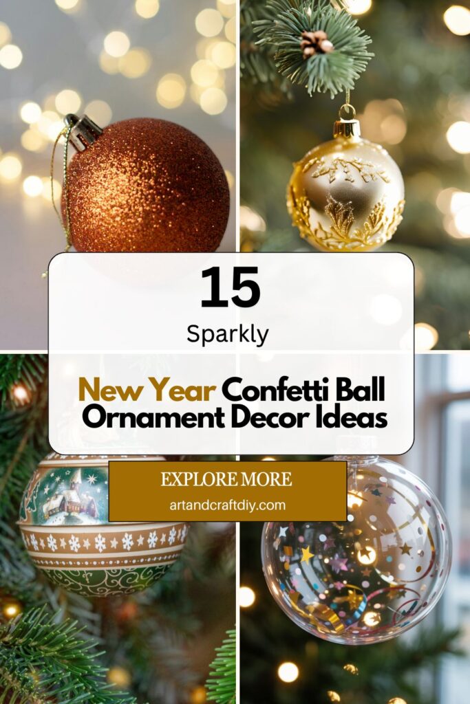 New Year Confetti Ball Ornament Decor Ideas