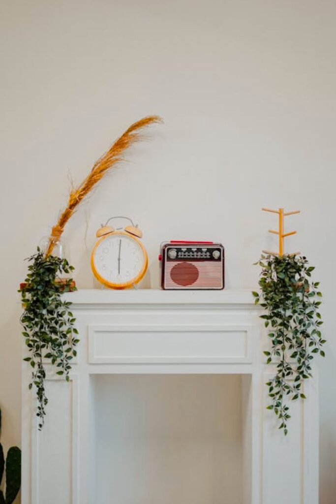 Floral Mantel Styling